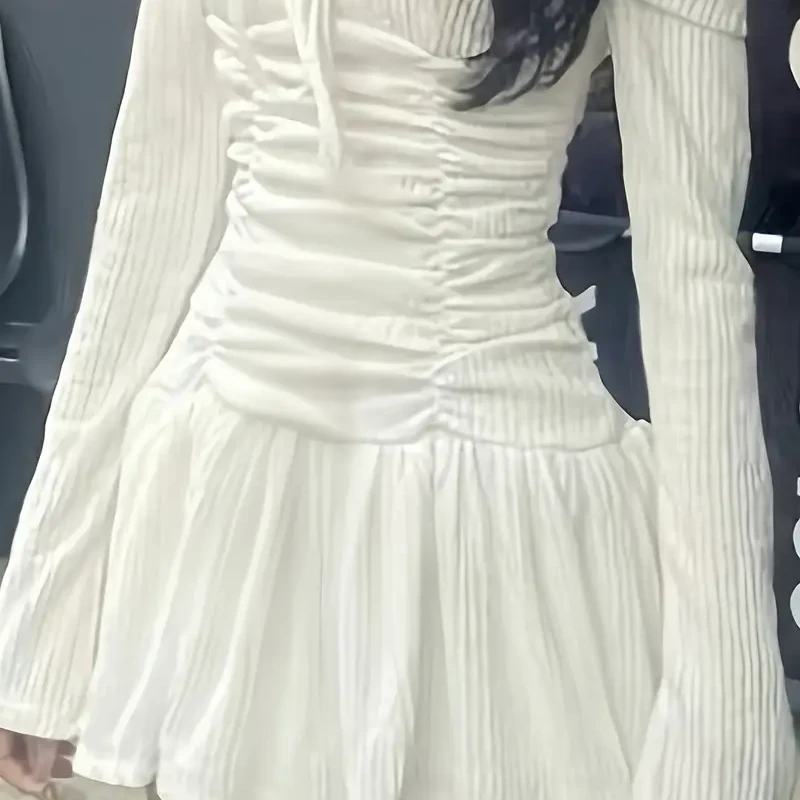 Women's Elegant Off-the-Shoulder party &amp; Formal Dress - Sexy Evening Outfits with Long, Flattering A-Line Silhouette, Machine Washable Formal Attire for Women, Evening Party Dress, Versatile Fashion, Adjustable Ties, Cocktail Dress, Stretchy Fabric, Fashion Lovers - Main view showing full design