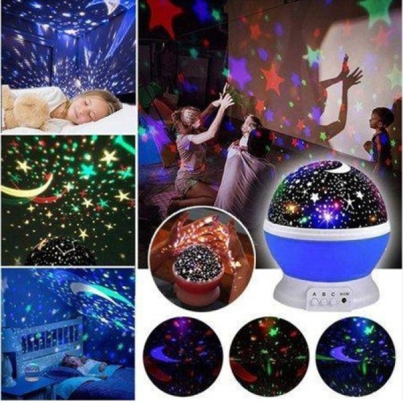 Star Master Dream Rotating Projection Lamp - Table Lamp - Alternate view 3 showing  color